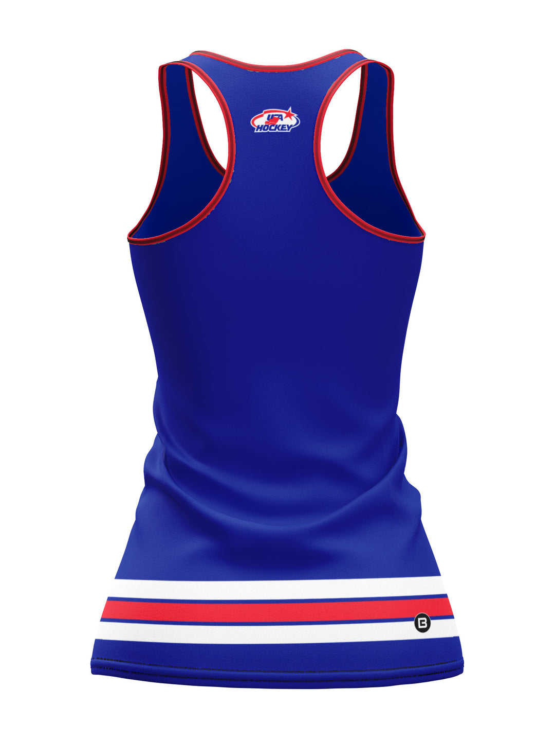 Bench Clearers USA Hockey 2026 Women's Racerback Hockey Tank - 3D BACK