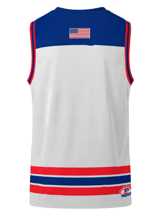 Bench Clearers USA Hockey Letter Youth Hockey Tank - 3D BACK