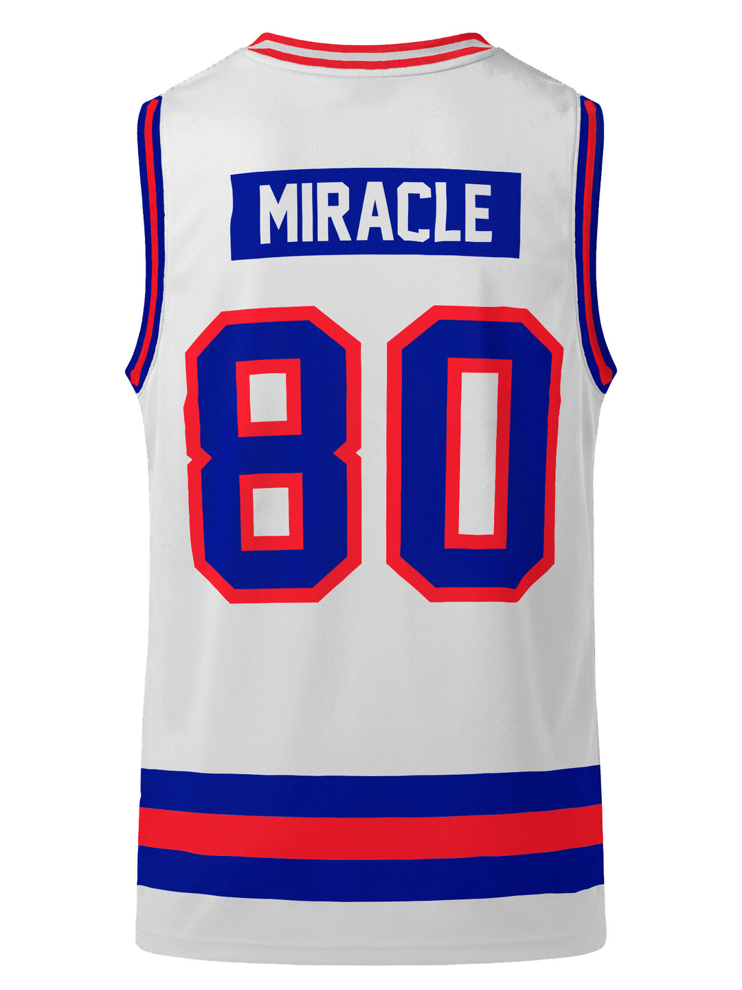 Bench Clearers USA Miracle on Ice 1980 Away Youth Hockey Tank - 3D BACK