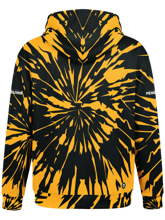 Bench Clearers Wilkes-Barre/Scranton Penguins Tie-Dye Hockey Hoodie - 3D BACK