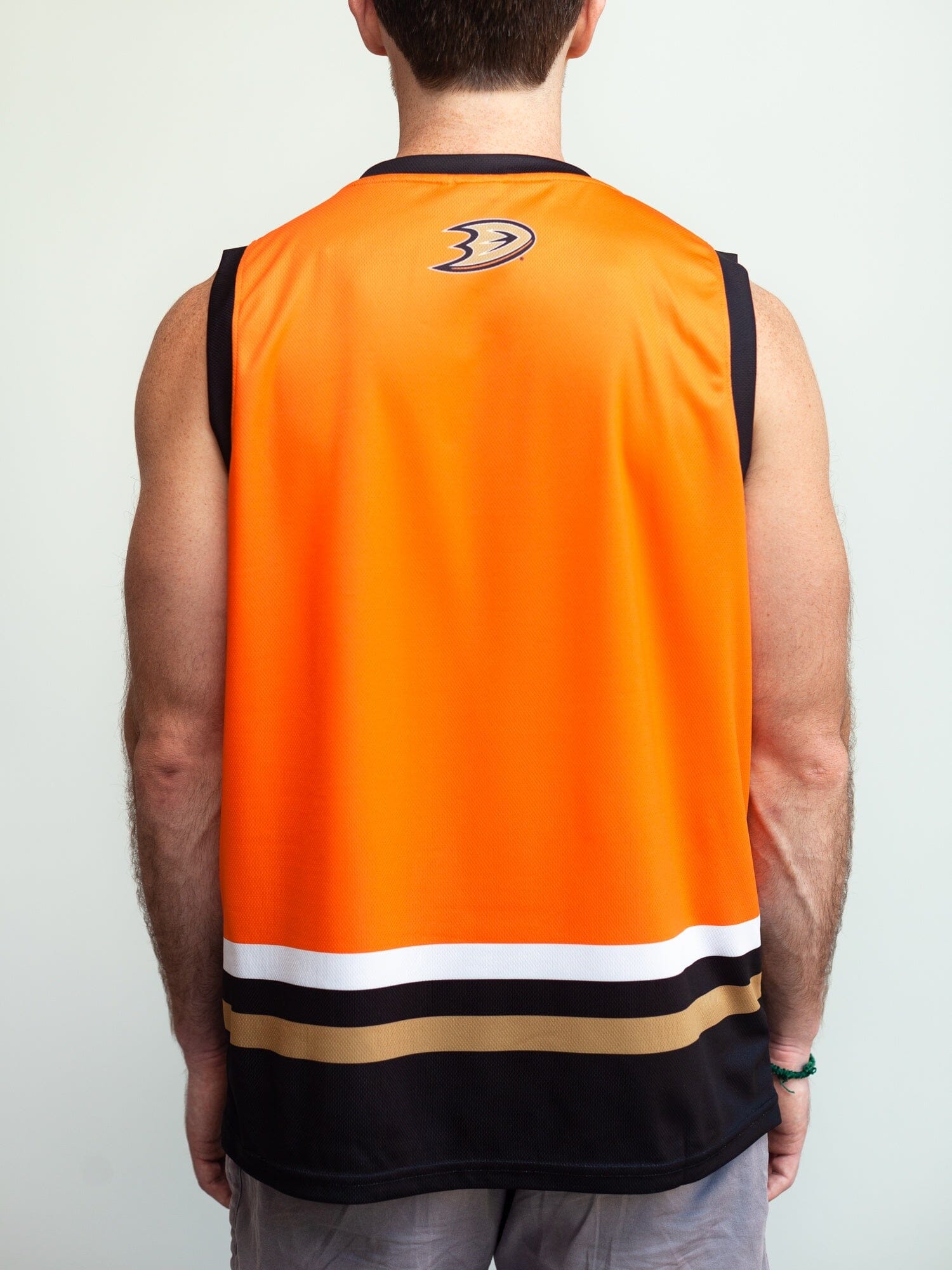 Bench Clearers Anaheim Ducks Orange Retro Alternate Women's Racerback Hockey Tank - XL / Orange / Polyester