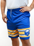 Buffalo Sabres Mesh Hockey Shorts Hockey Shorts BenchClearers S Royal Blue Polyester