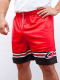 Carolina Hurricanes Mesh Hockey Shorts Hockey Shorts BenchClearers S Red Polyester