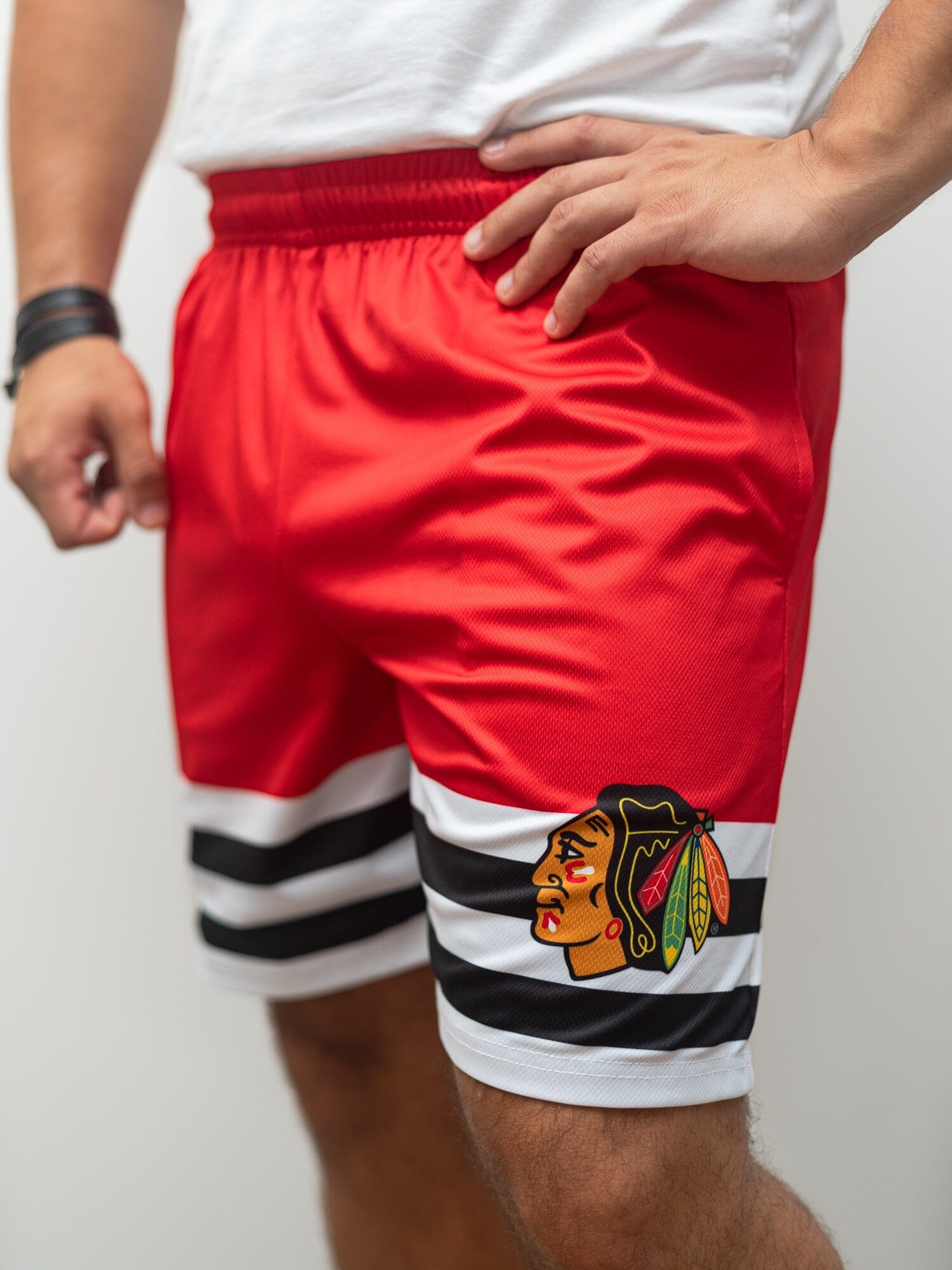 Chicago Blackhawks Mesh Hockey Shorts - Front