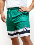Dallas Stars Mesh Hockey Shorts Hockey Shorts BenchClearers S Victory Green Polyester