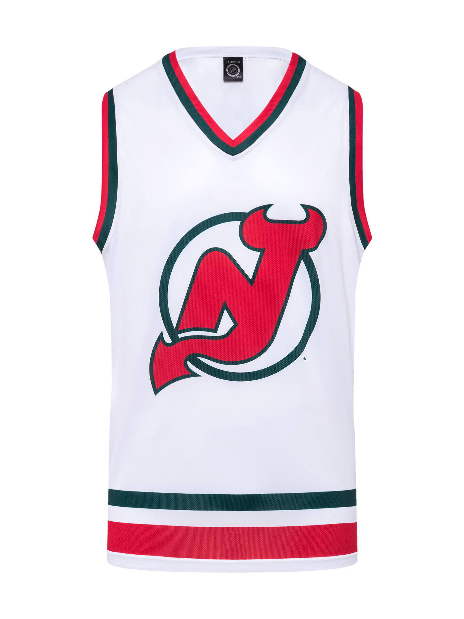 Bench Clearers New Jersey Devils Away Hockey Tank - S / White / Polyester