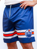Edmonton Oilers Mesh Hockey Shorts Hockey Shorts BenchClearers S Blue Polyester