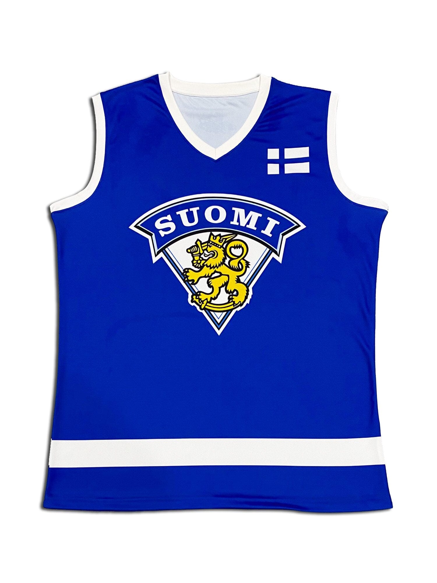 Finland Hockey Tank hockey tanks BenchClearers S Blue Polyester