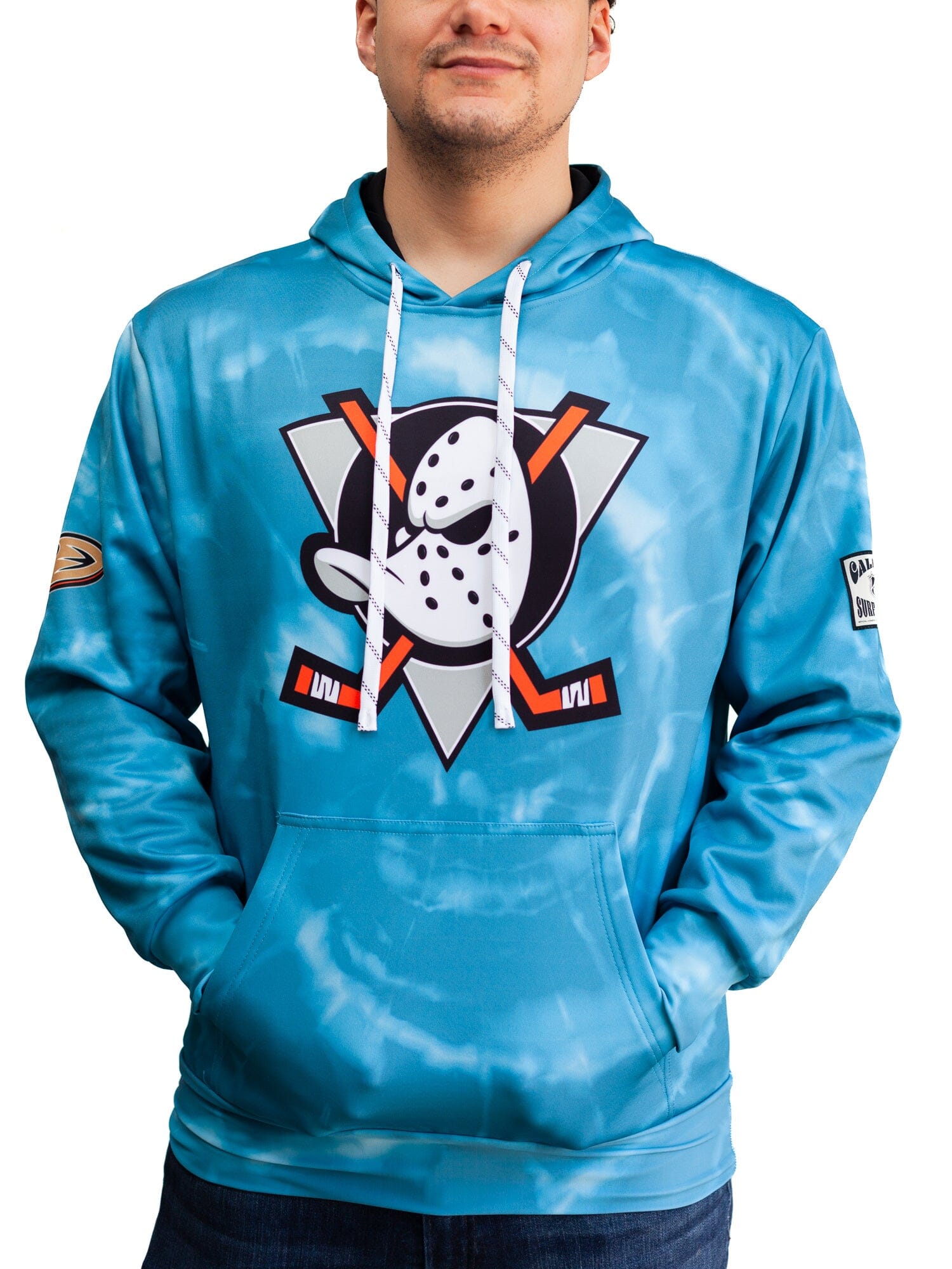 Anaheim Ducks Old Time Hockey Lacer Heavyweight Pullover Hoodie - Natural