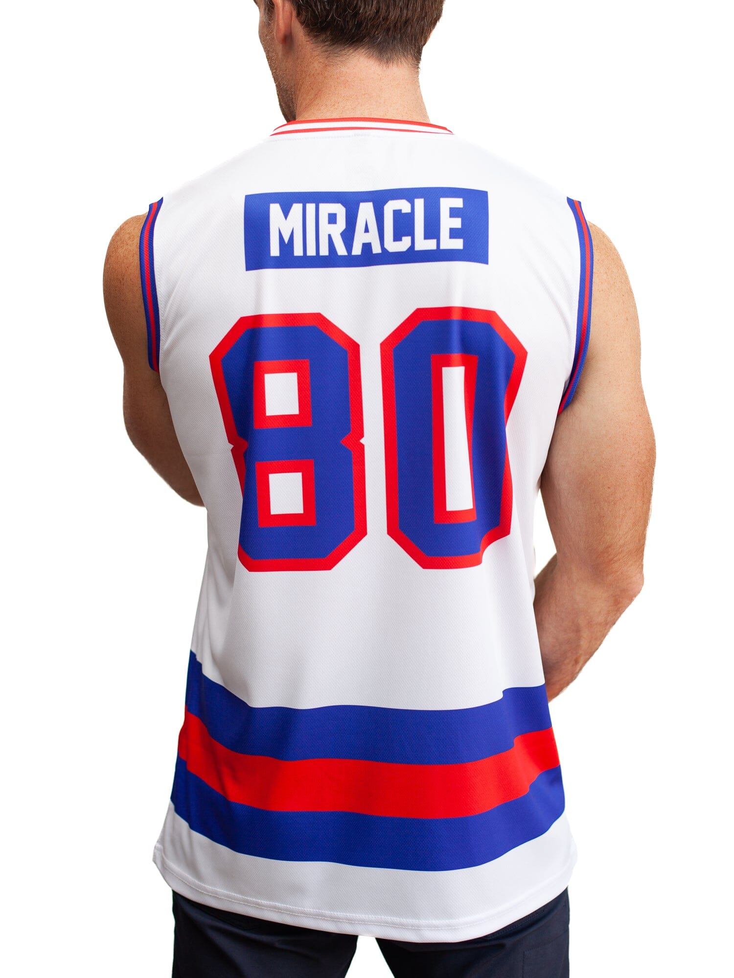 USA Miracle on Ice 1980 Away Hockey Tank – Bench Clearers