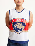 Florida Panthers Away Hockey Tank hockey tanks BenchClearers S White Polyester
