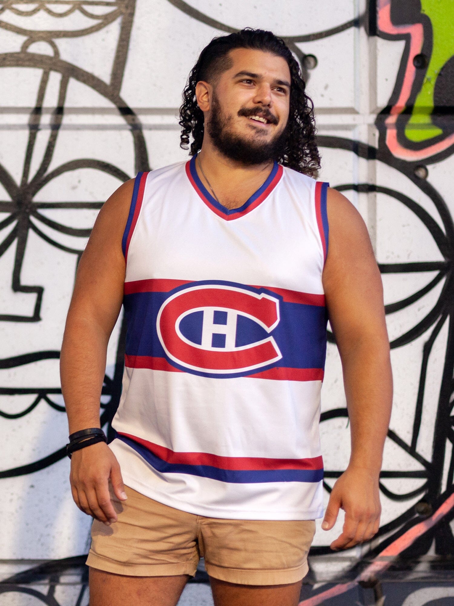 Montreal Canadiens "99 Series" Mash-up Hockey Tank hockey tanks BenchClearers S White Polyester