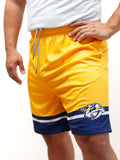 Nashville Predators Mesh Hockey Shorts Hockey Shorts BenchClearers S Yellow Polyester