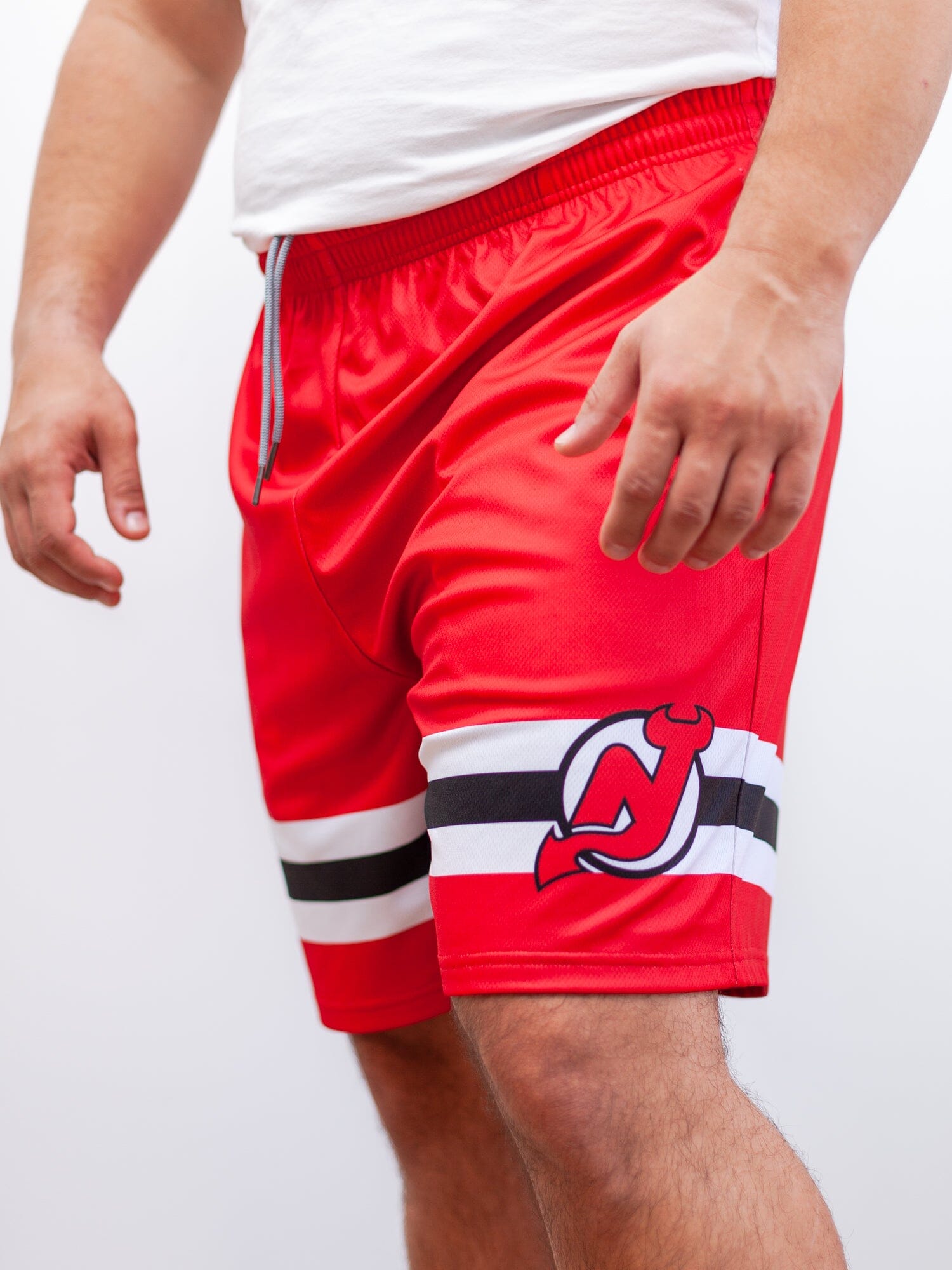 New Jersey Devils Mesh Hockey Shorts - M / Red / Polyester