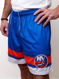New York Islanders Mesh Hockey Shorts Hockey Shorts BenchClearers S Blue Polyester