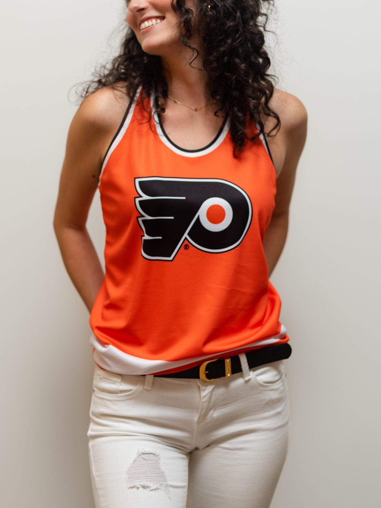 Philadelphia Flyers Women's Racerback Hockey Tank hockey tanks BenchClearers 
