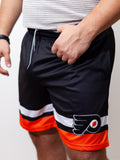 Philadelphia Flyers Mesh Hockey Shorts Hockey Shorts BenchClearers S Black Polyester