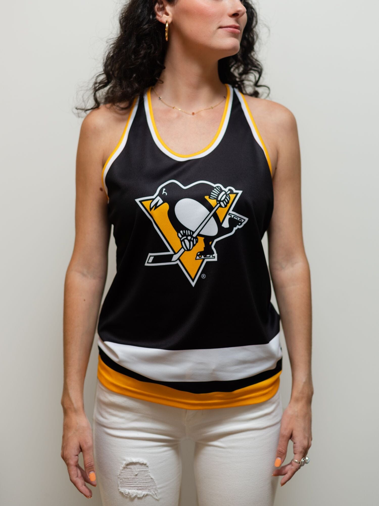 Bench Clearers Pittsburgh Penguins Powder Blue Classics Alternate Hockey Tank - S / Powder Blue / Polyester