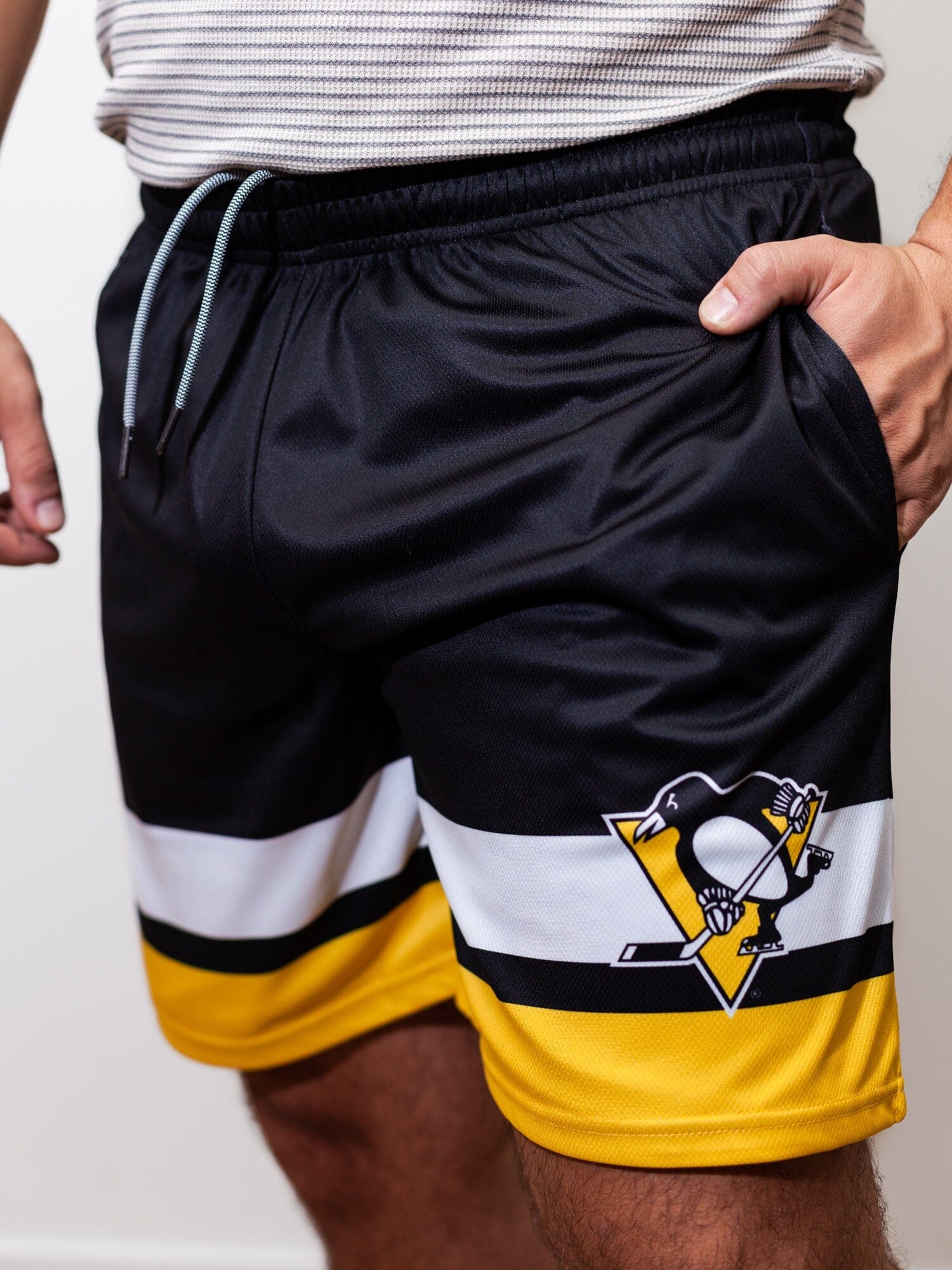 Pittsburgh Penguins Mesh Hockey Shorts - Front