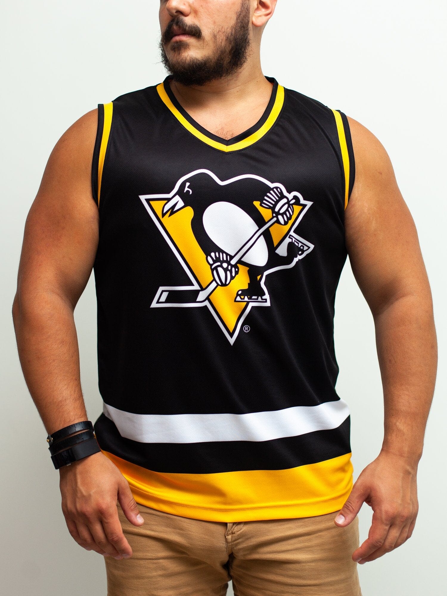 Pittsburgh Penguins Hockey Tank hockey tanks BenchClearers S Black Polyester