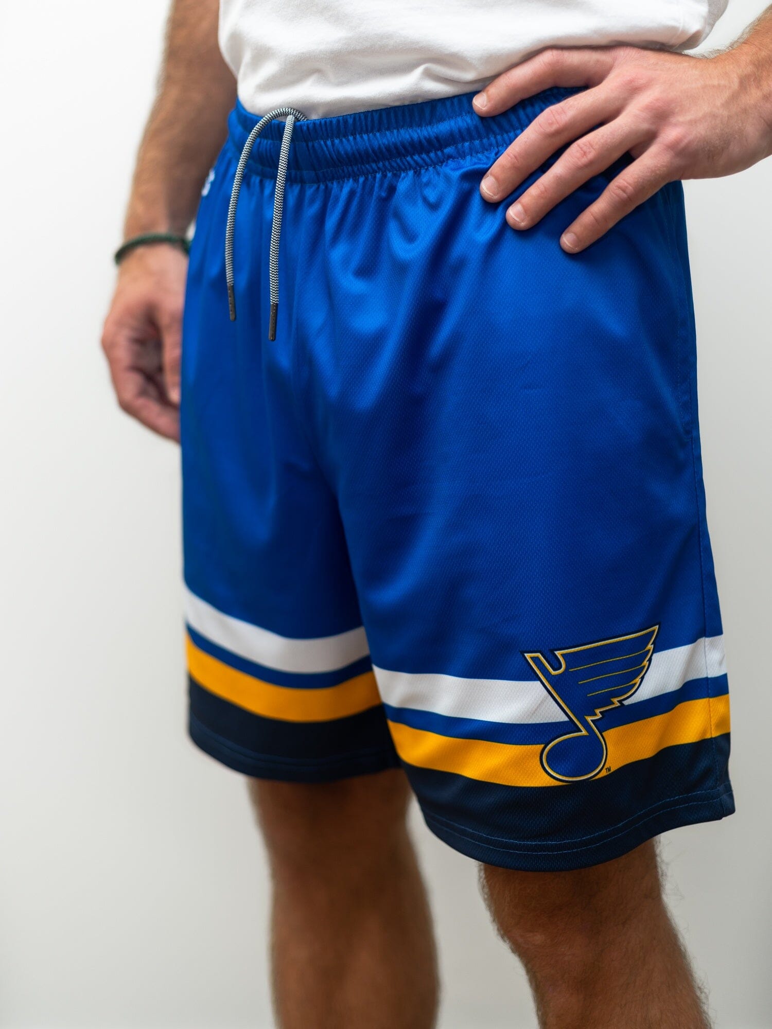 St. Louis Blues Mesh Hockey Shorts - Front