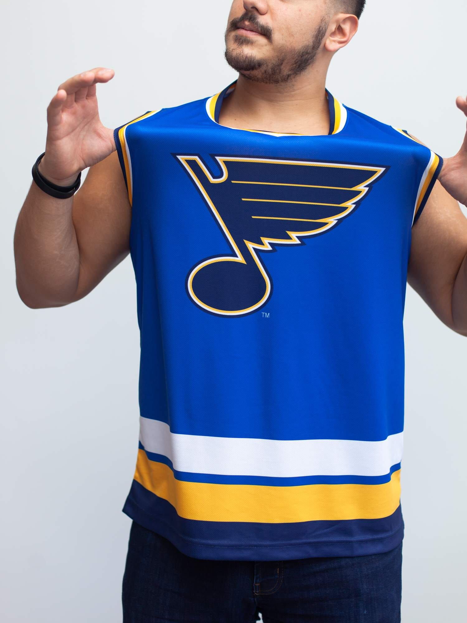  Mens NHL St. Louis Blues Team Logo Tank Top : Clothing