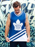 Toronto Maple Leafs "99 Series" Mash-up Hockey Tank hockey tanks BenchClearers S Navy Blue Polyester