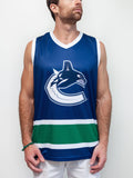 Vancouver Canucks Hockey Tank hockey tanks BenchClearers S Blue Polyester