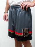 Las Vegas Golden Knights Mesh Hockey Shorts Hockey Shorts BenchClearers S Gray Polyester