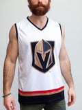 Las Vegas Golden Knights AWAY Hockey Tank hockey tanks BenchClearers S White Polyester