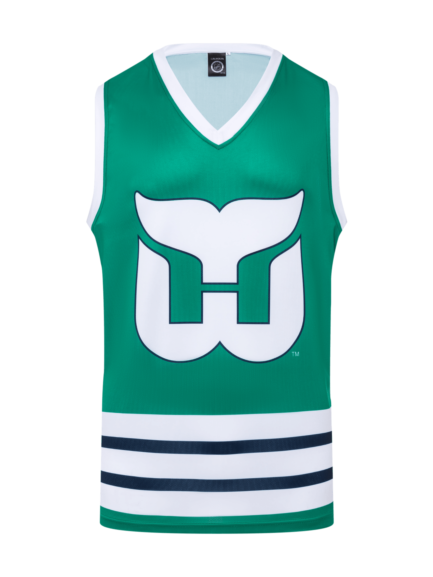 Bench Clearers Hartford Whalers Retro Alternate Women's Racerback Hockey Tank - XS / Green / Polyester