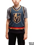 Vegas Golden Knights Youth Hockey Tank youth tanks BenchClearers YS (6-8) Gray Polyester
